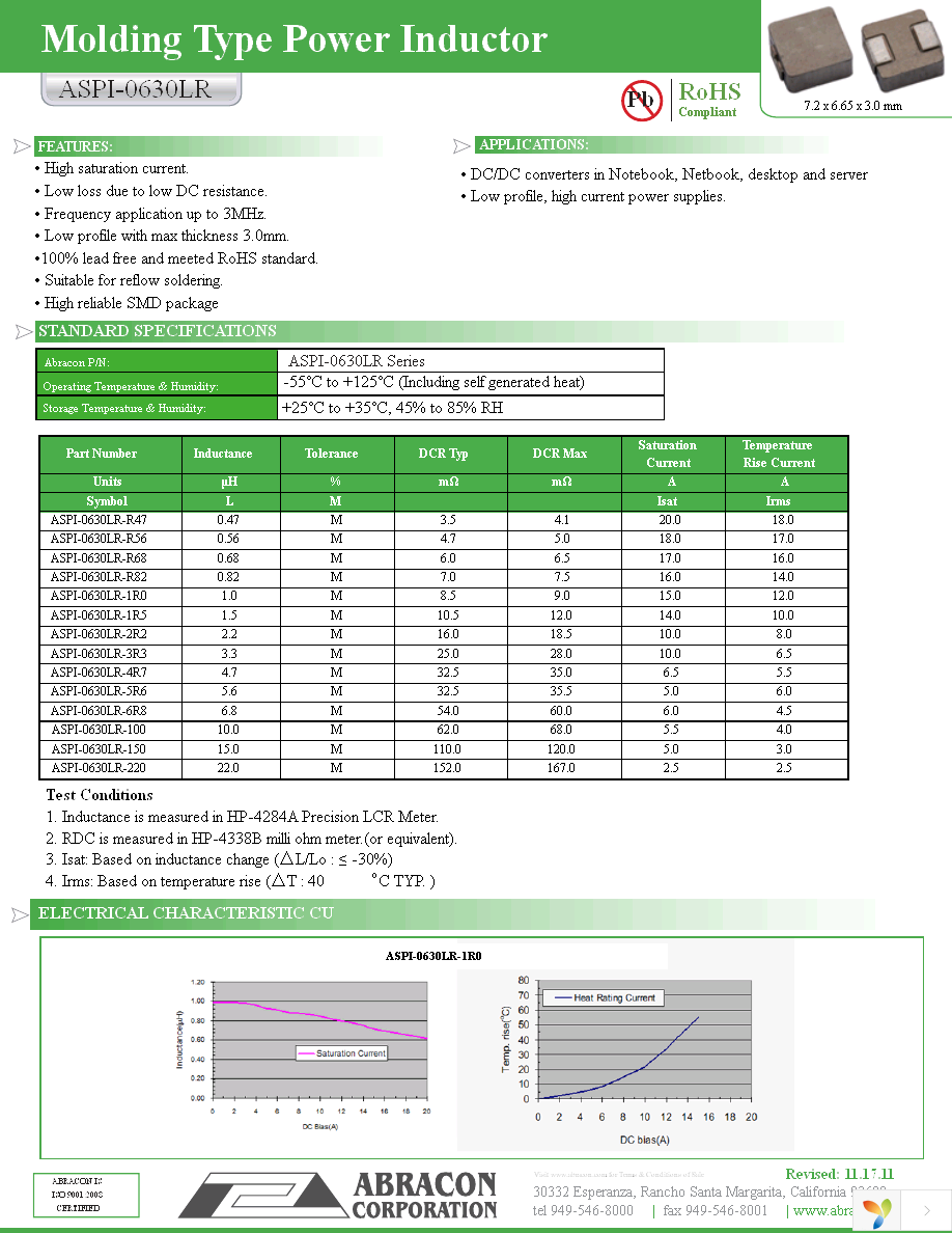 ASPI-0630LR-100M-T15 Page 1