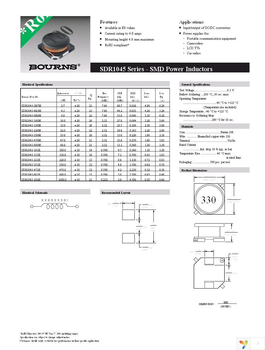 SDR1045-102K Page 1