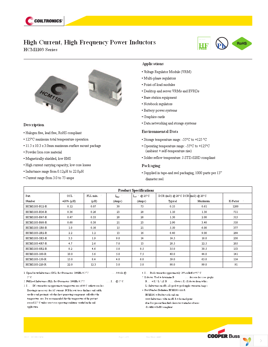 HCM1103-3R3-R Page 1