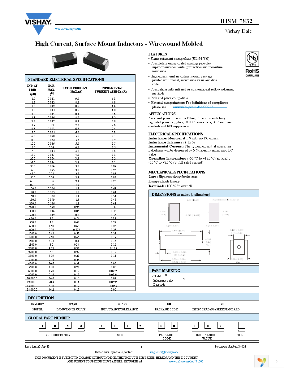 IHSM7832ER221L Page 1