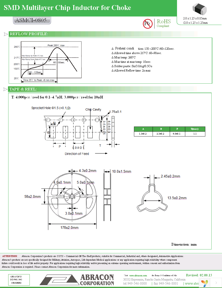 ASMCI-0805-1R0M-T Page 3