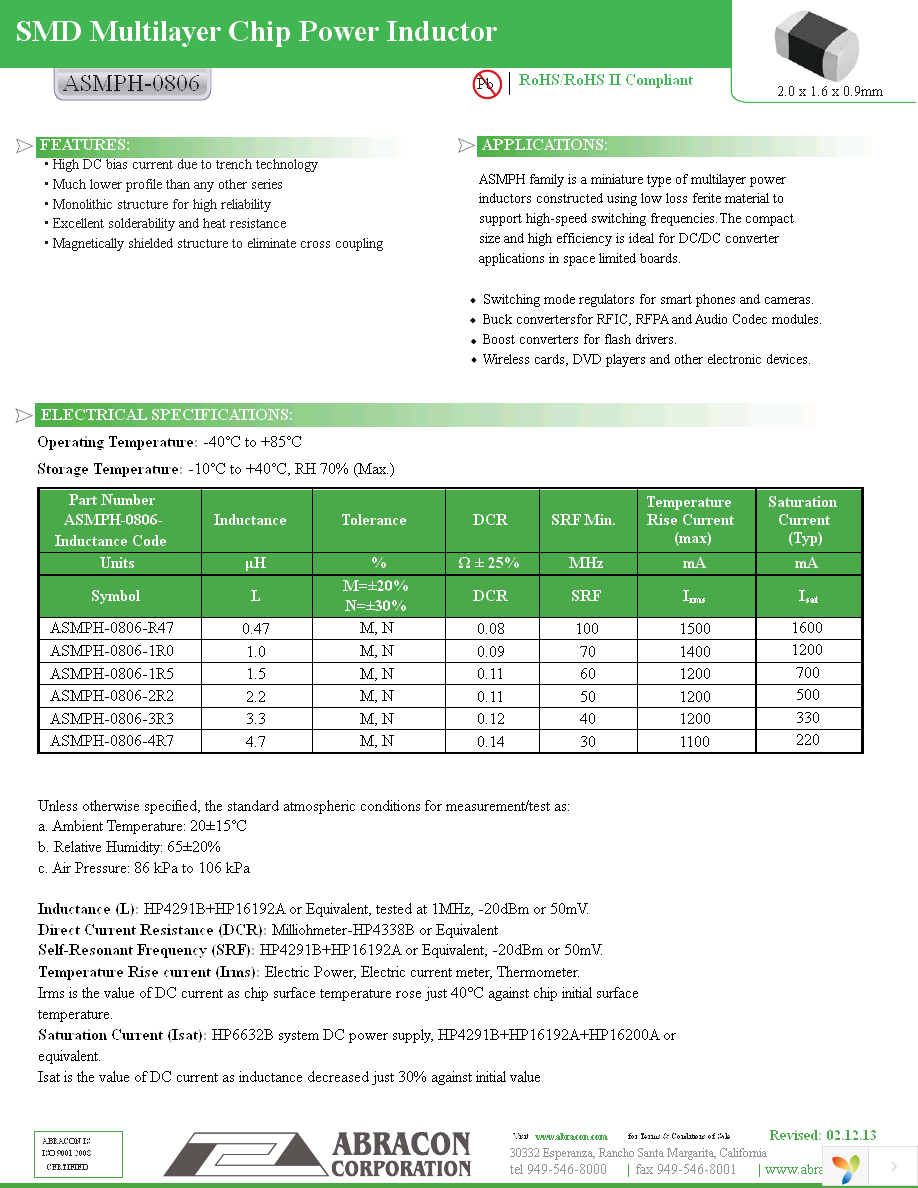 ASMPH-0806-4R7M-T Page 1