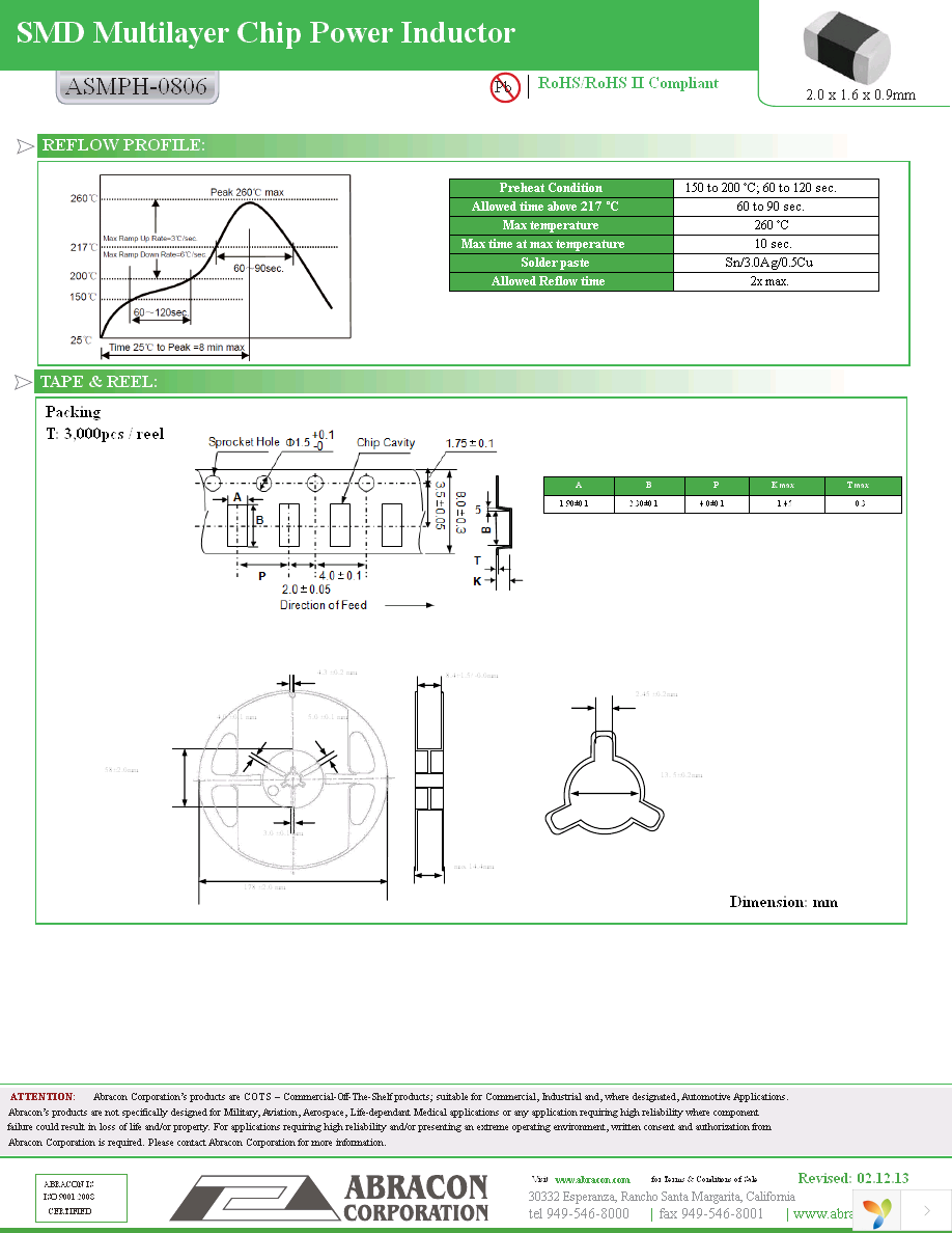 ASMPH-0806-4R7M-T Page 3