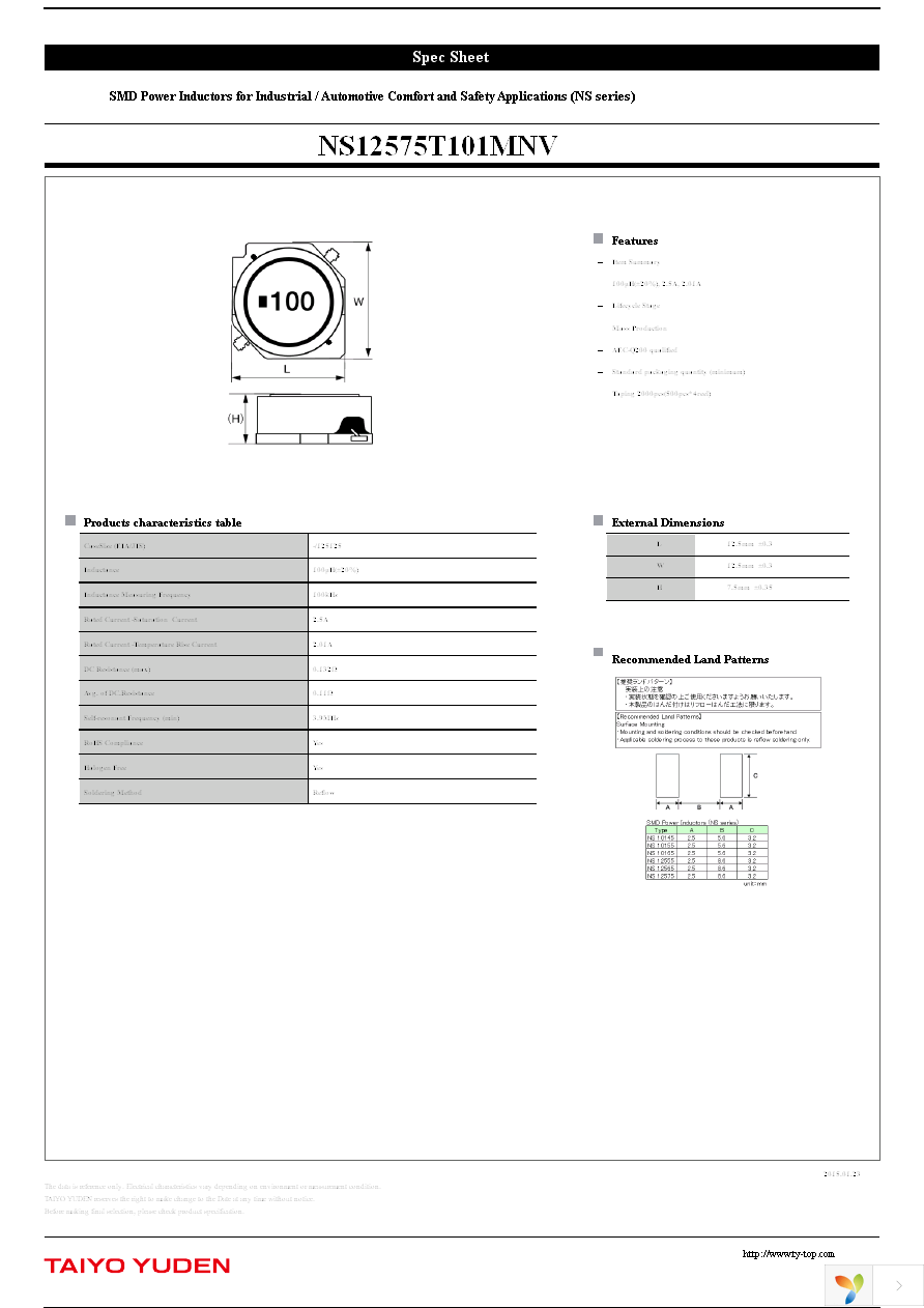 NS12575T101MNV Page 1