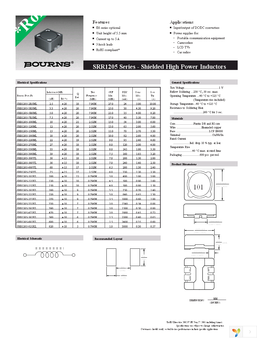 SRR1205-101KL Page 1