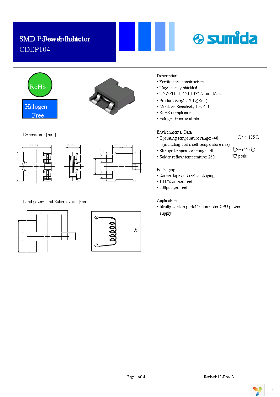 CDEP104NP-1R4MC-88 Page 1