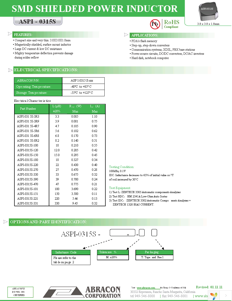 ASPI-0315S-4R7M-T Page 1