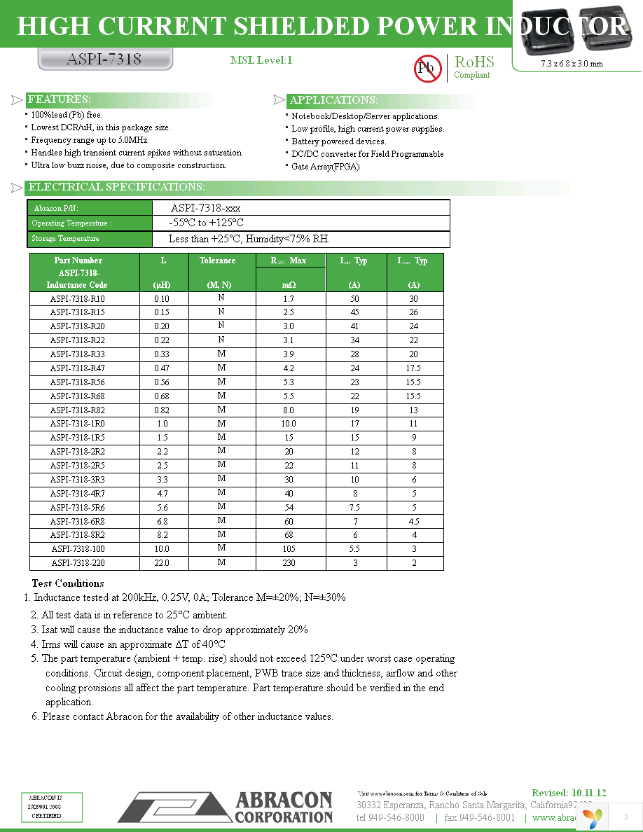 ASPI-7318-4R7M-T Page 1