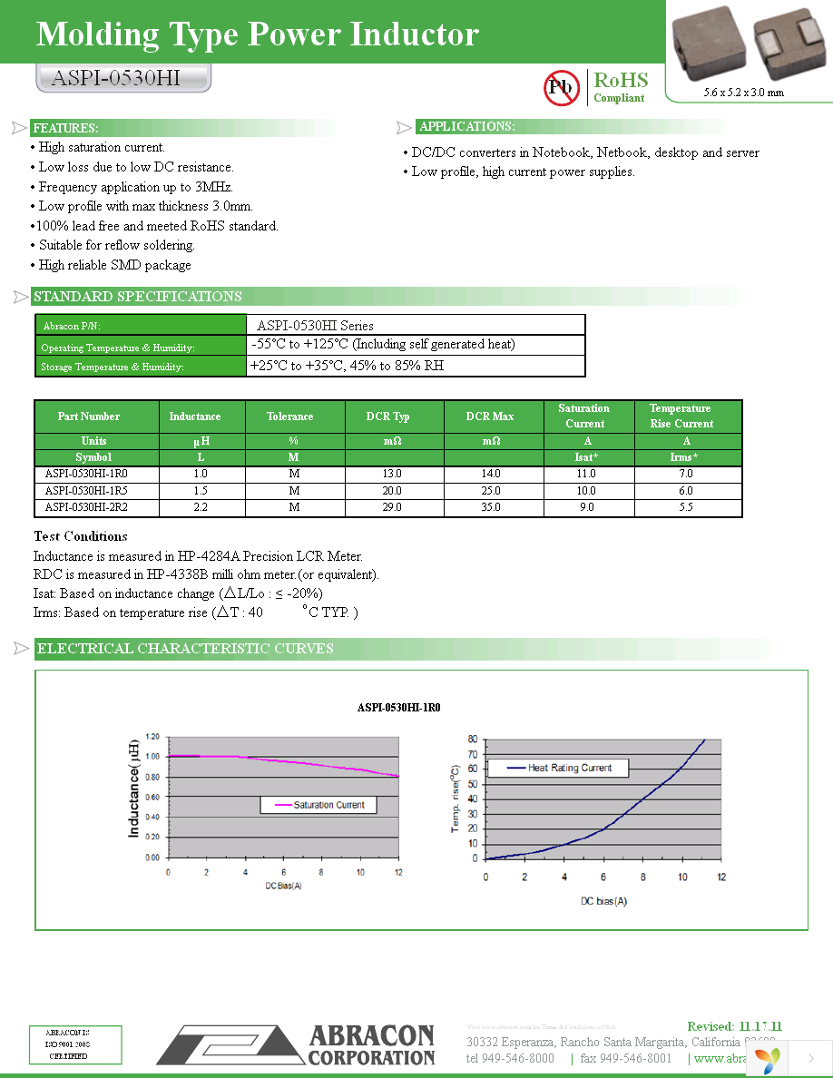 ASPI-0530HI-1R5M-T2 Page 1