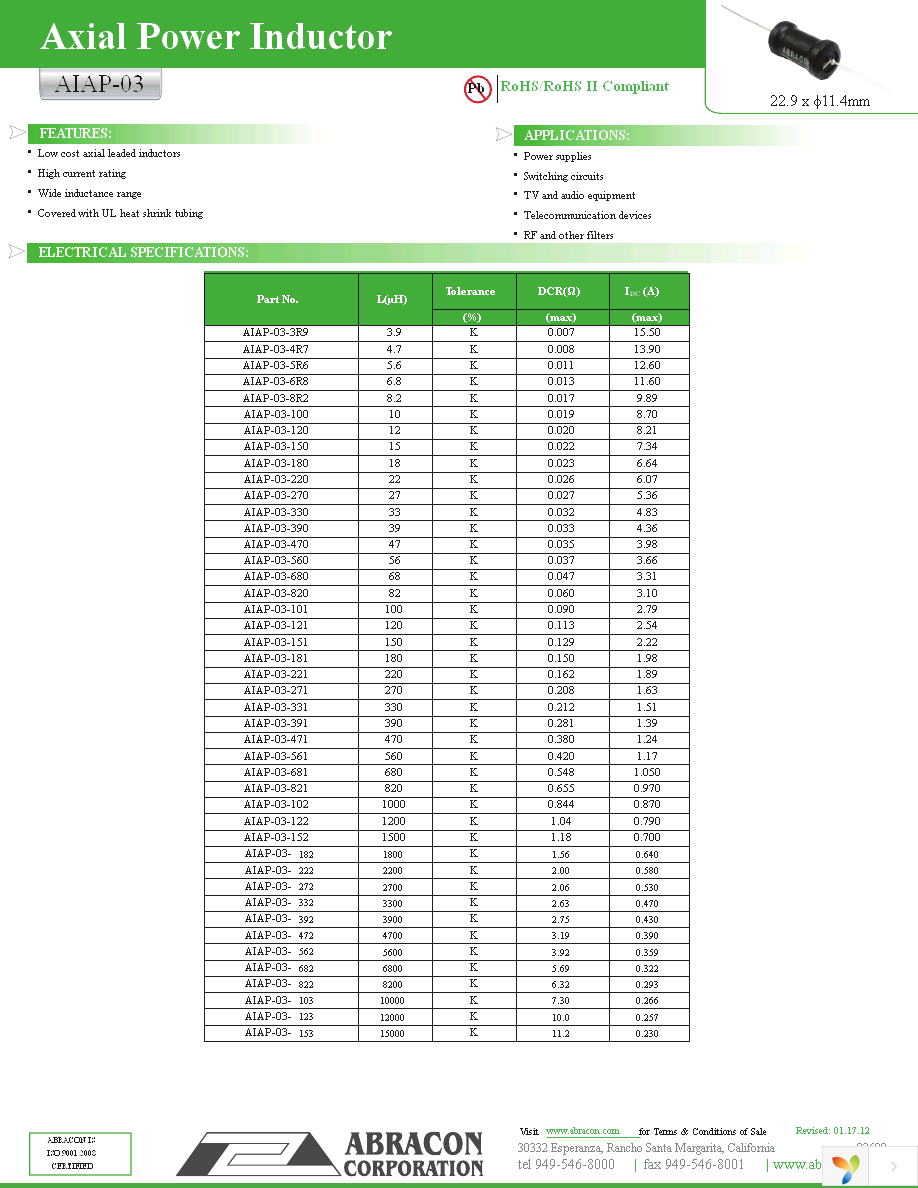 AIAP-03-151-K Page 1