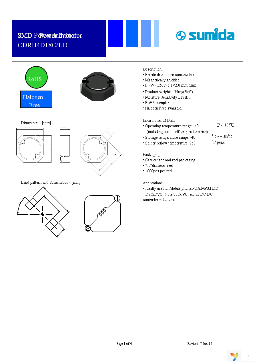 CDRH4D18CLDNP-101PC Page 1