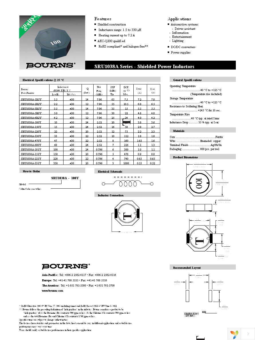 SRU1038A-100Y Page 1