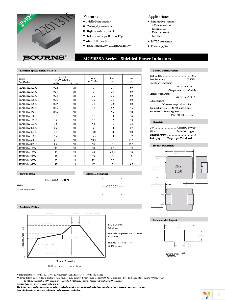 SRP1038A-220M Page 1