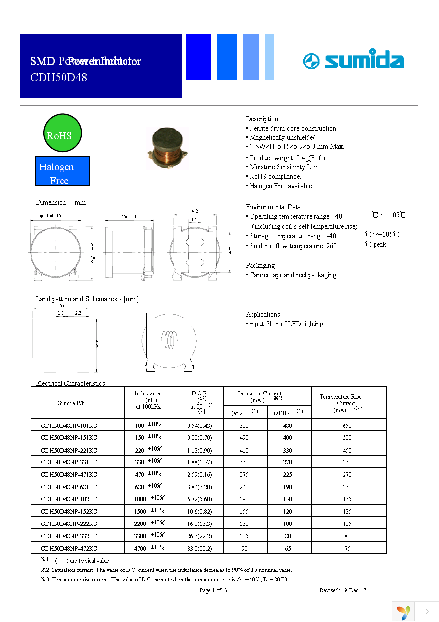 CDH50D48NP-471KC Page 1