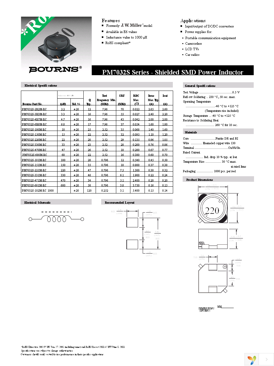 PM7032S-330M-RC Page 1