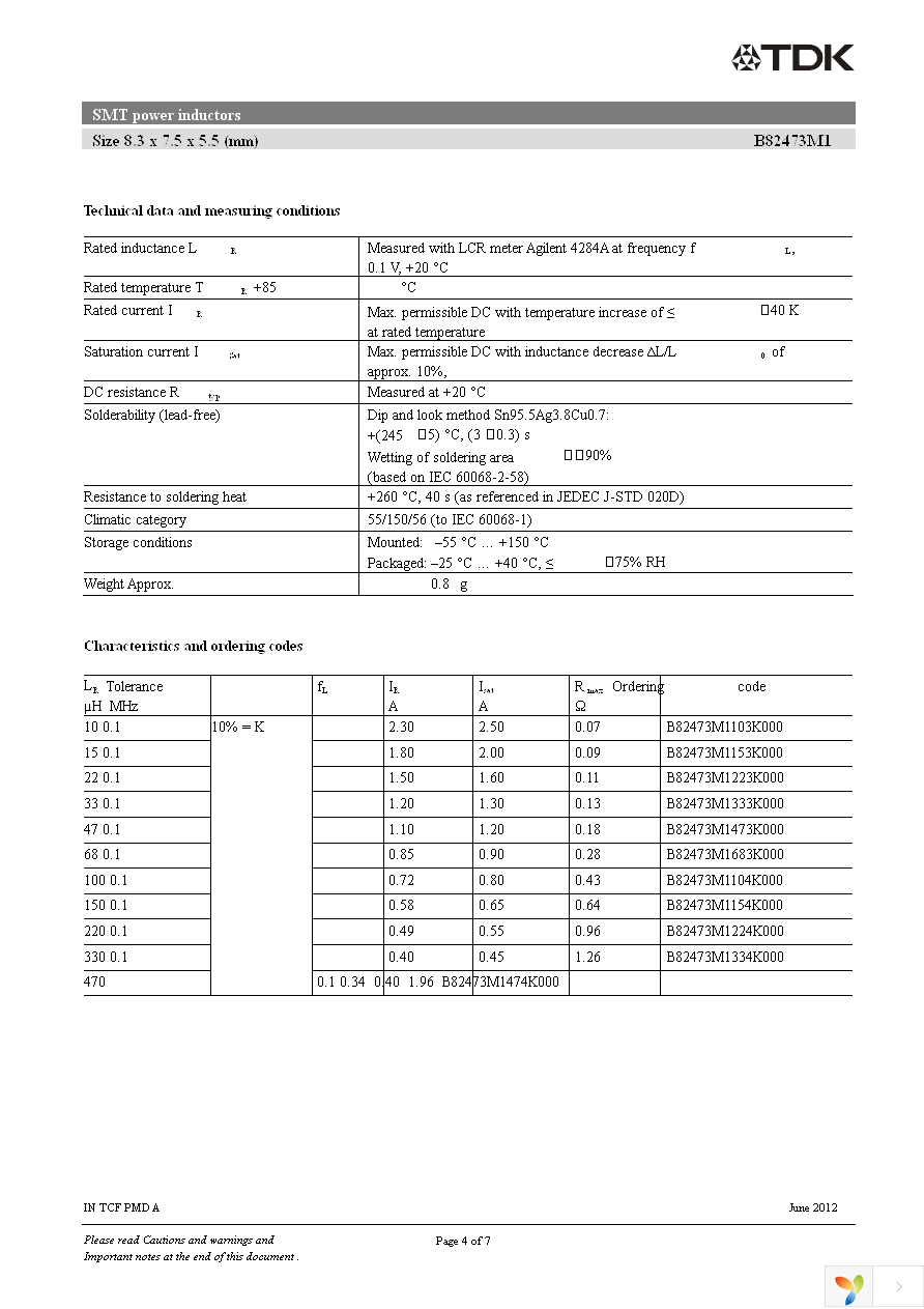 B82473M1474K Page 4