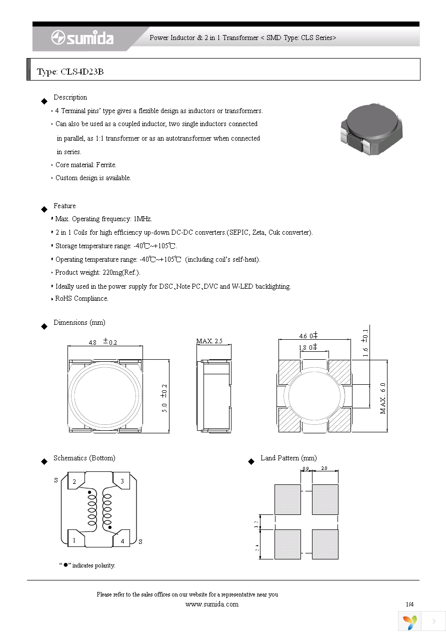 CLS4D23B-220NC Page 1