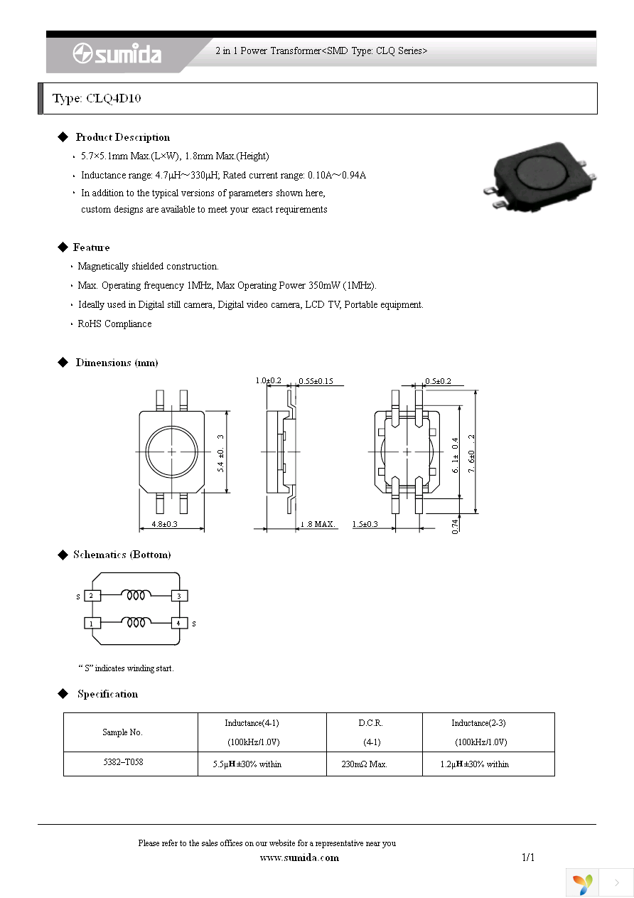 CLQ4D10NP-101NC Page 1