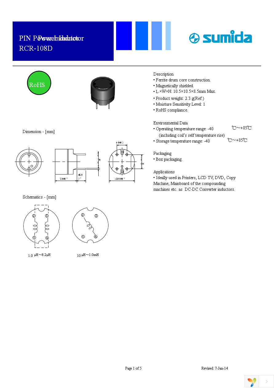 RCR108DNP-100M Page 1