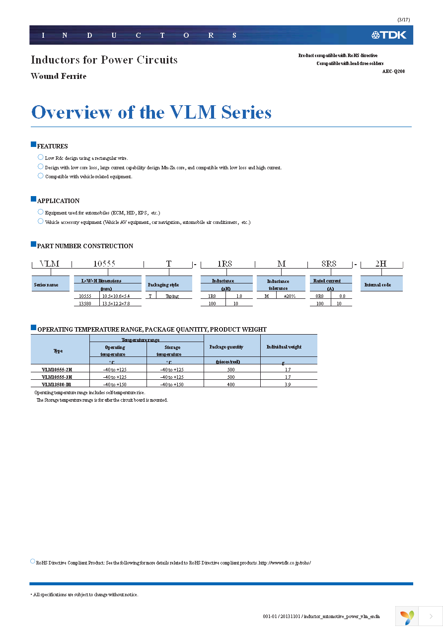 VLM10555T-1R8M8R8-2H Page 3