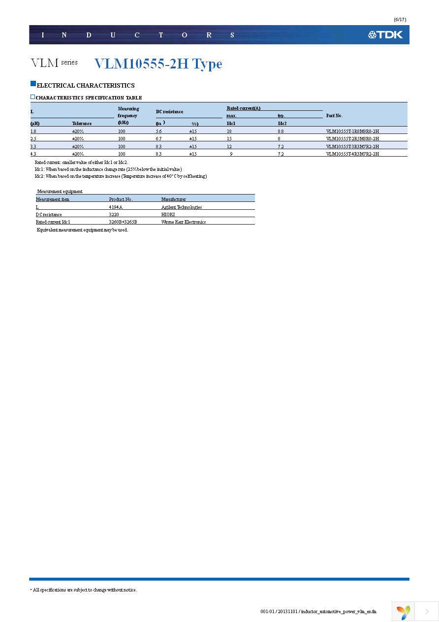 VLM10555T-1R8M8R8-2H Page 6