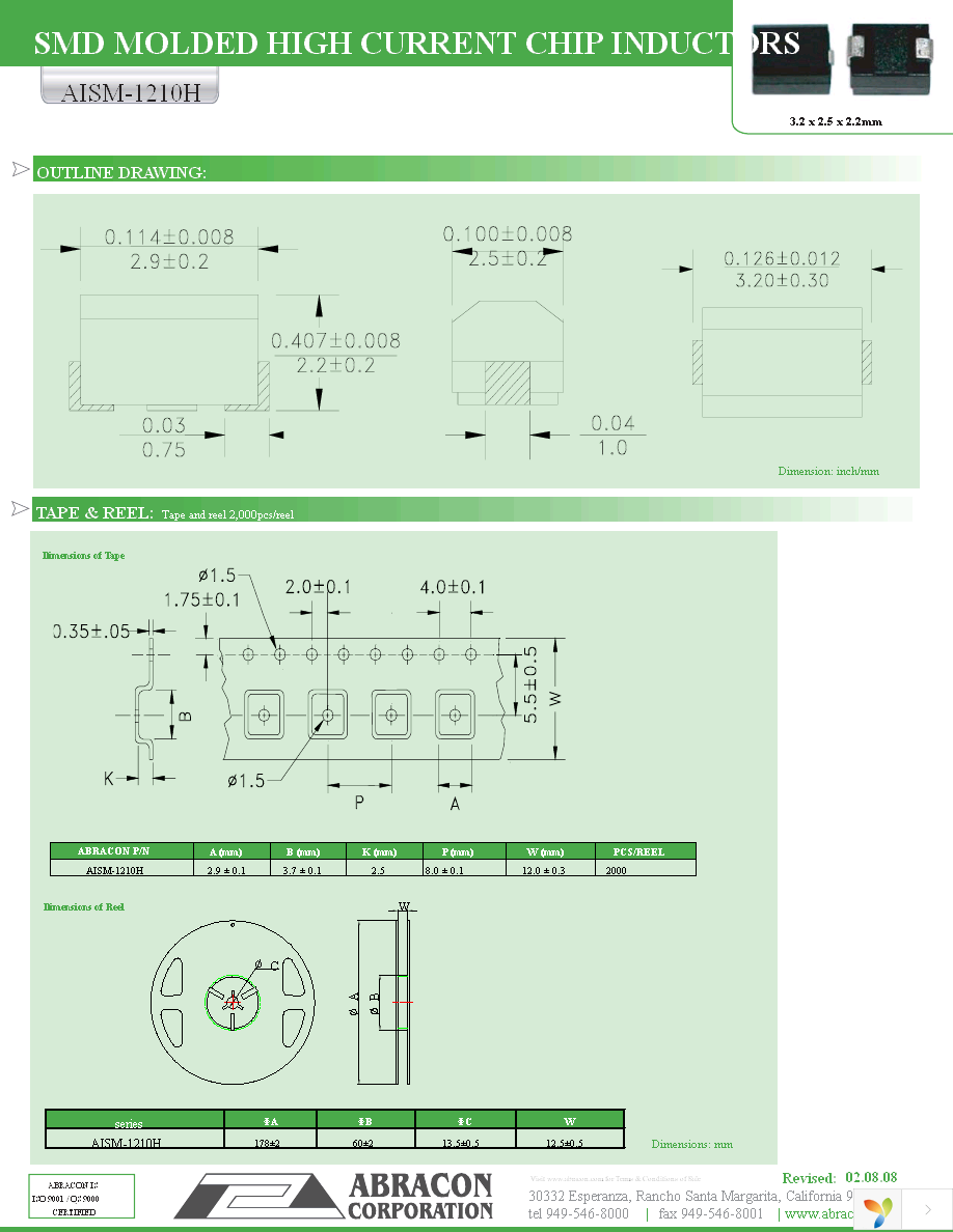 AISM-1210H-1R0M-T Page 2