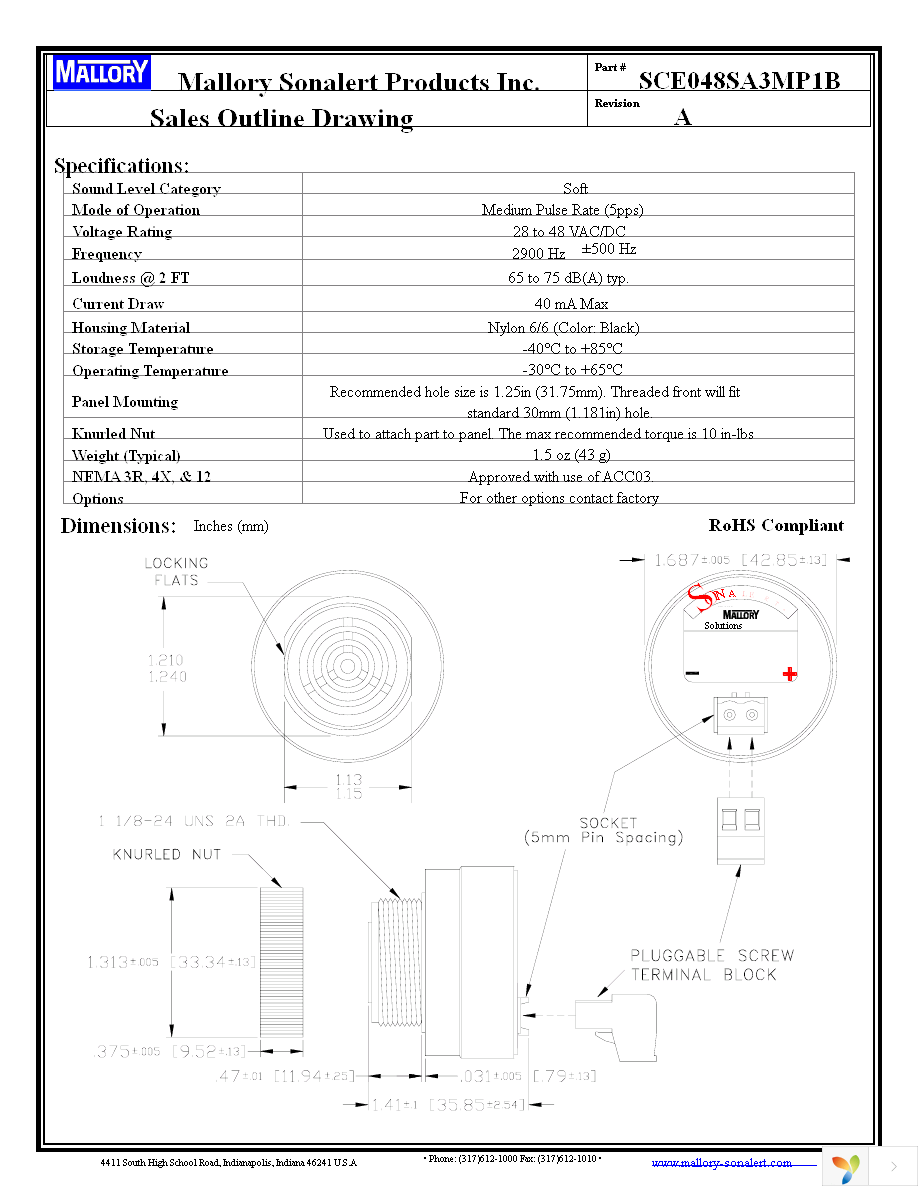 SCE048SA3MP1B Page 1