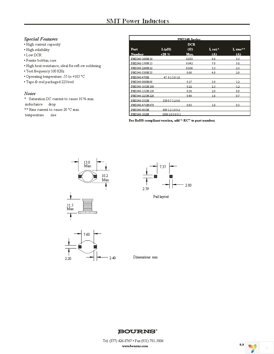 PM3340-100M Page 1