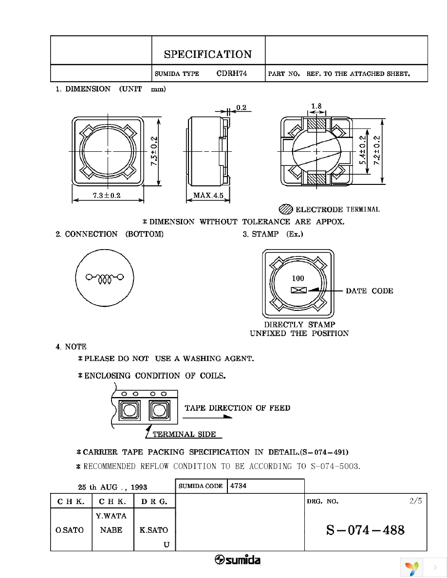 CDRH74-100MC Page 1