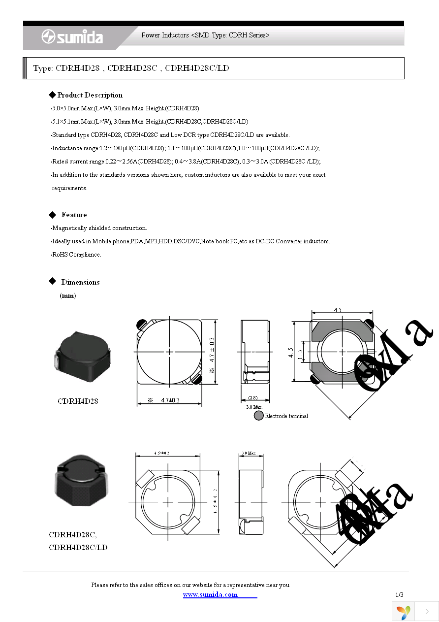 CDRH4D28-181NC Page 1