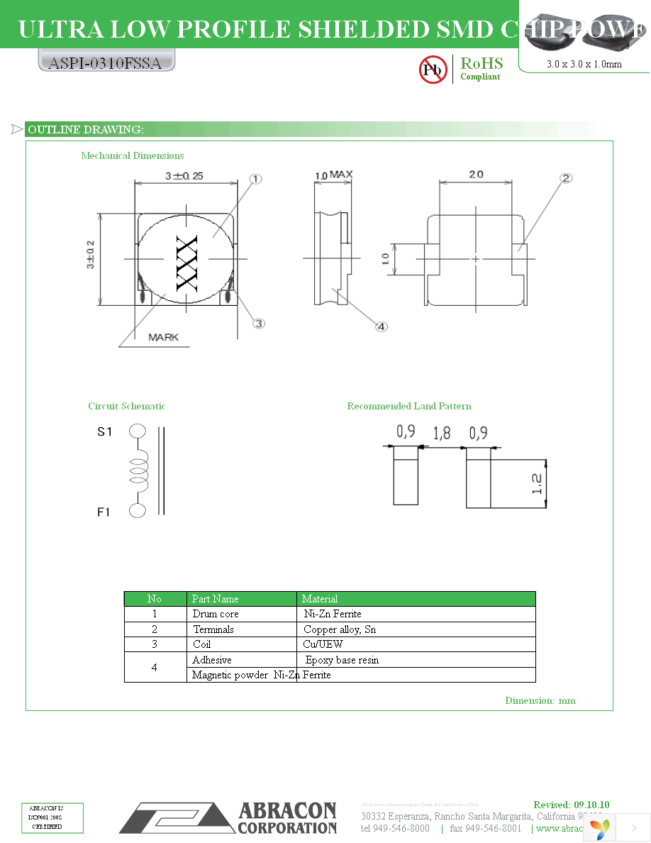 ASPI-0310FSSA-3R3M-T4 Page 2