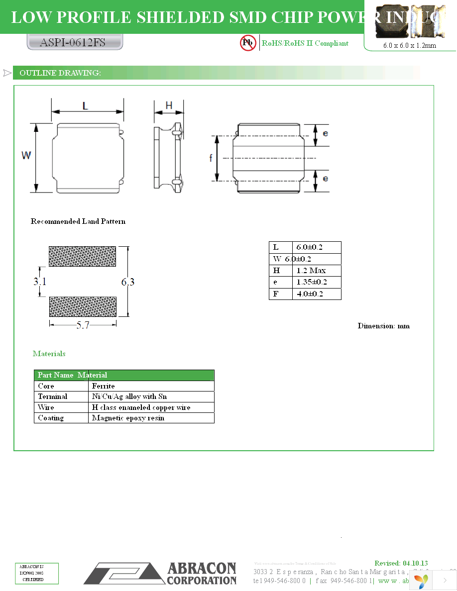 ASPI-0612FS-3R3M-T Page 2