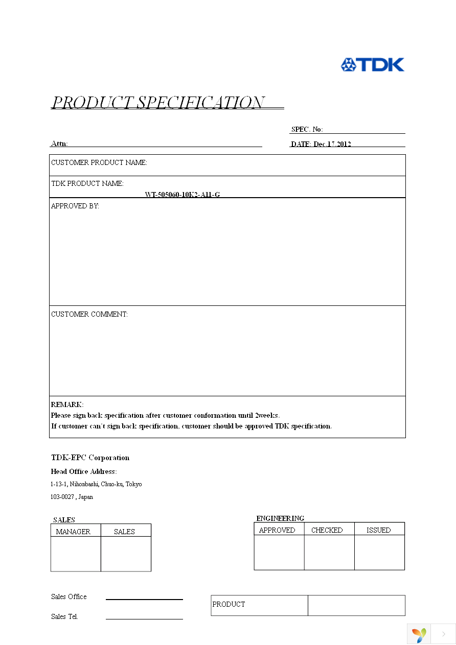 WT-505060-10K2-A11-G Page 1