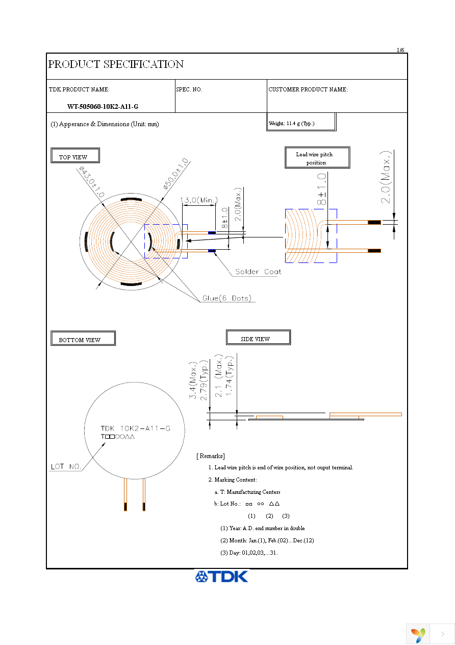 WT-505060-10K2-A11-G Page 3