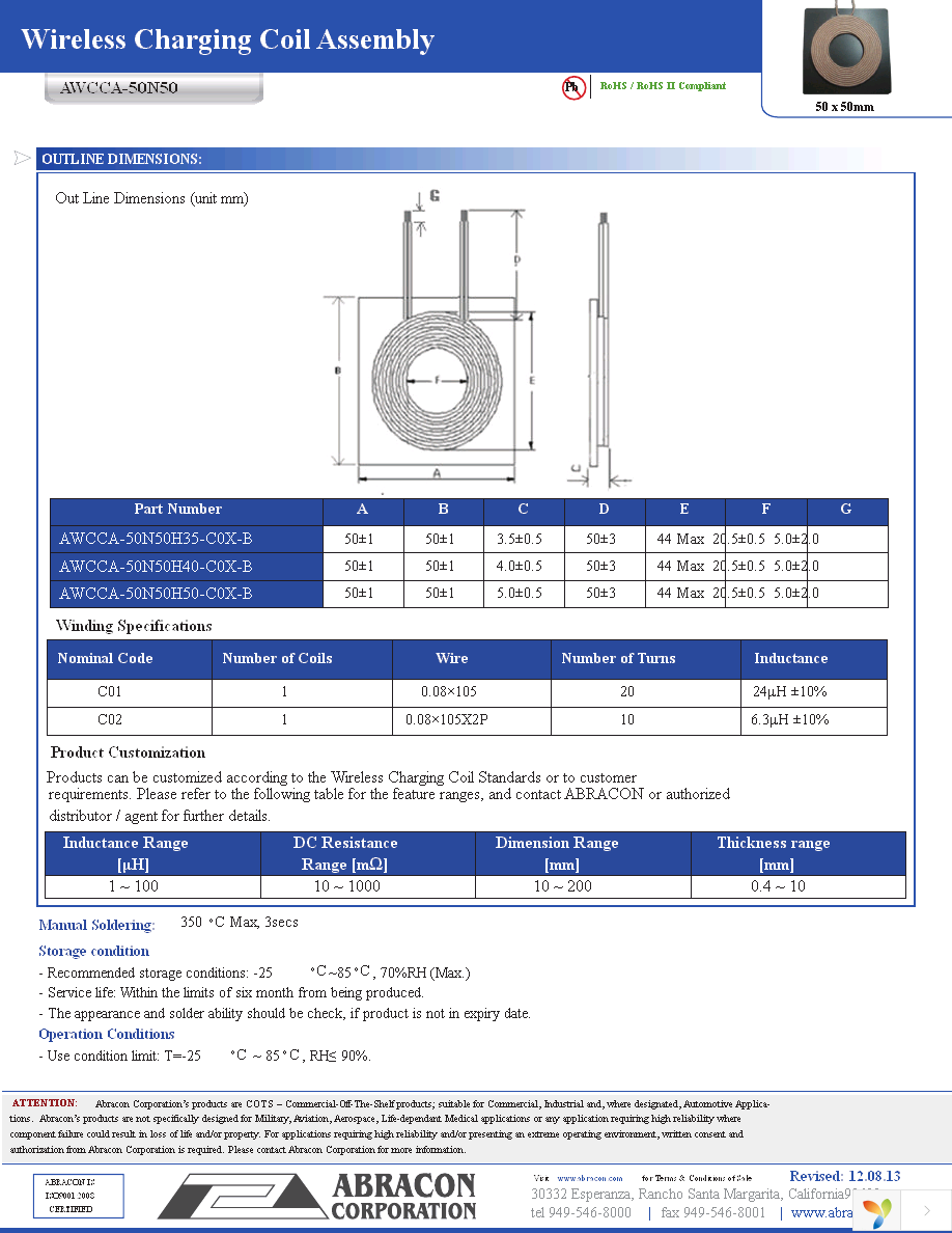 AWCCA-50N50H50-C02-B Page 2