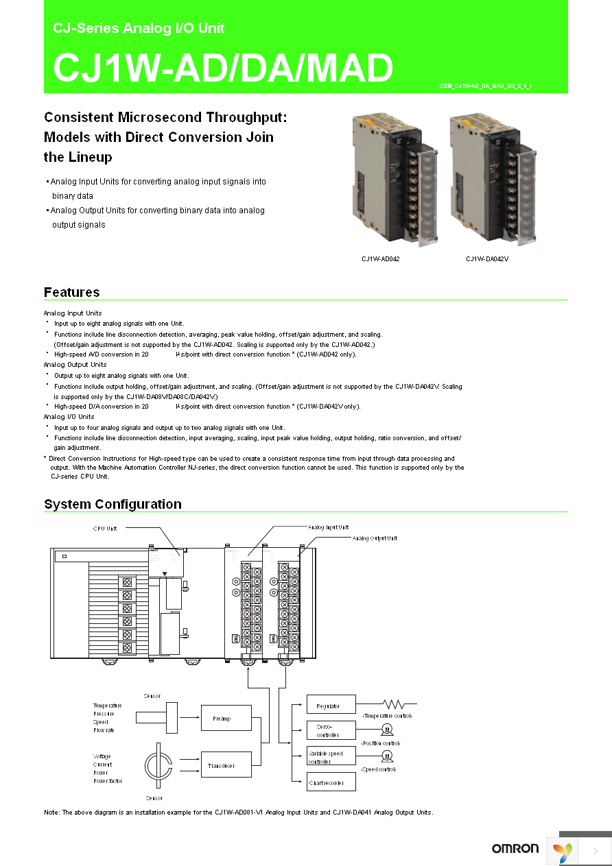 CJ1W-AD041-V1 Datasheet (PDF Download) 4 / 15 Page - Omron