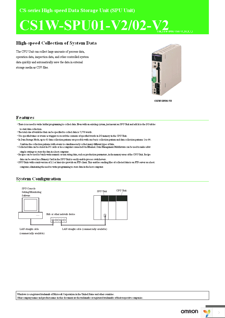 CS1W-SPU01-V2 Page 1