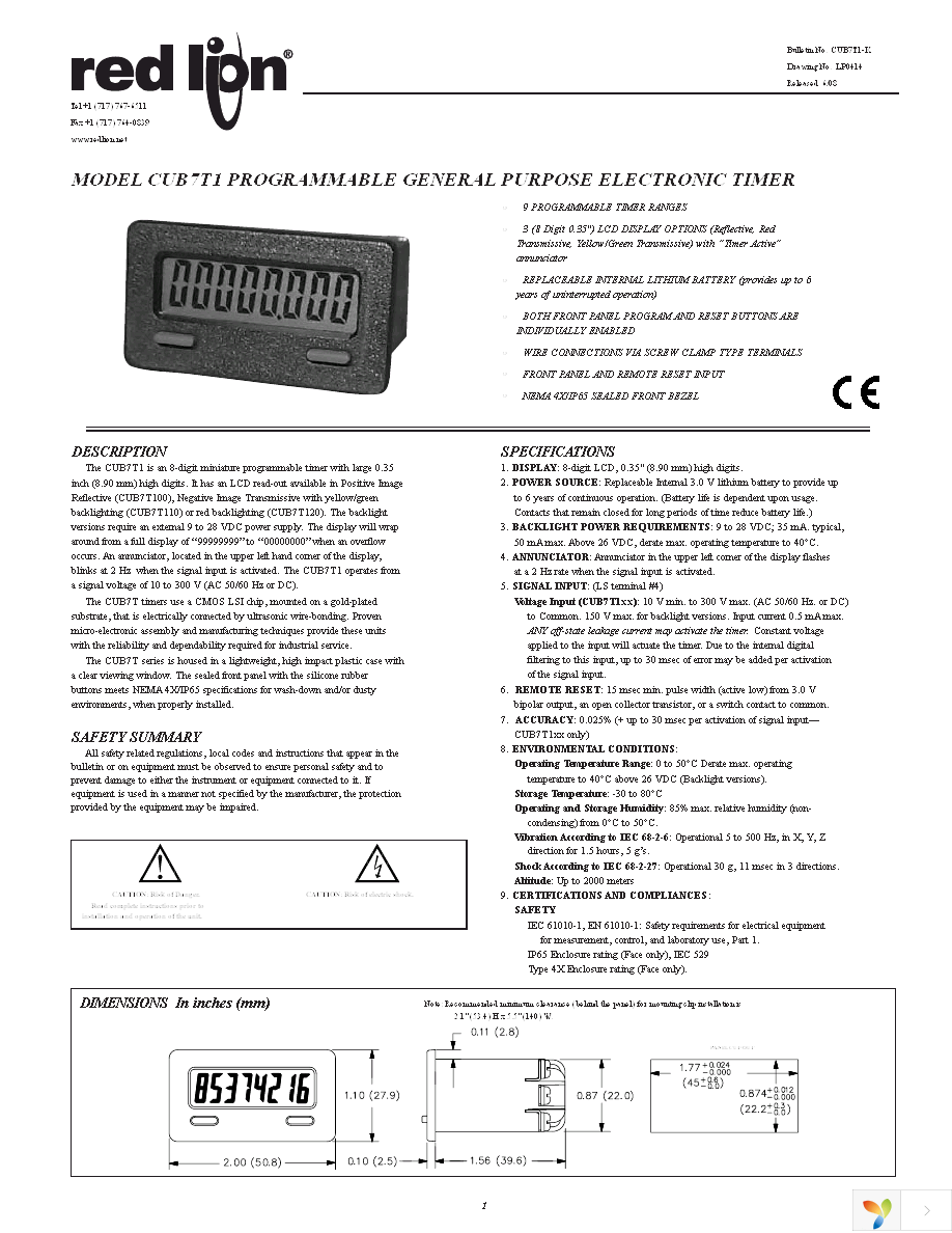 CUB7T100 Page 1