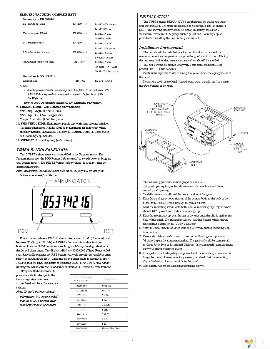 CUB7T100 Page 2