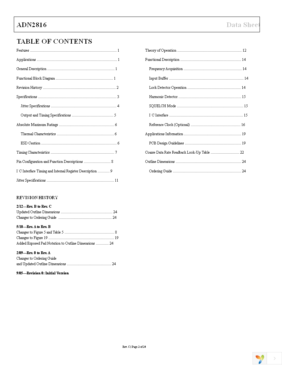 ADN2816ACPZ Page 2