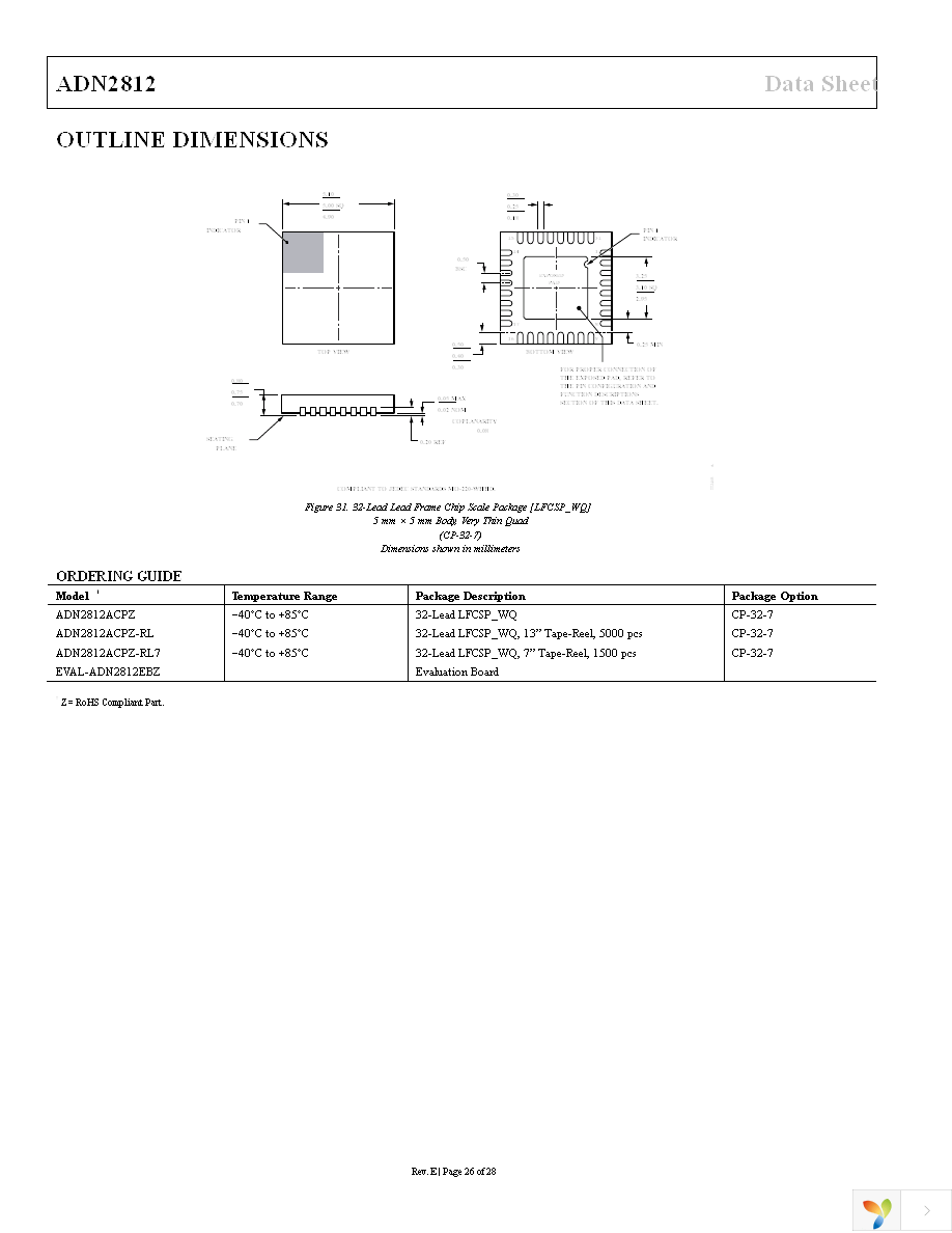 ADN2812ACPZ Page 26