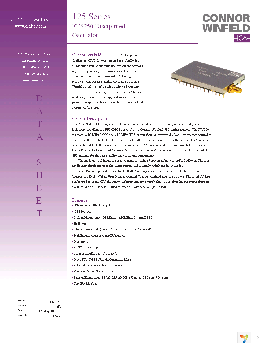 FTS250-010.0M Page 1