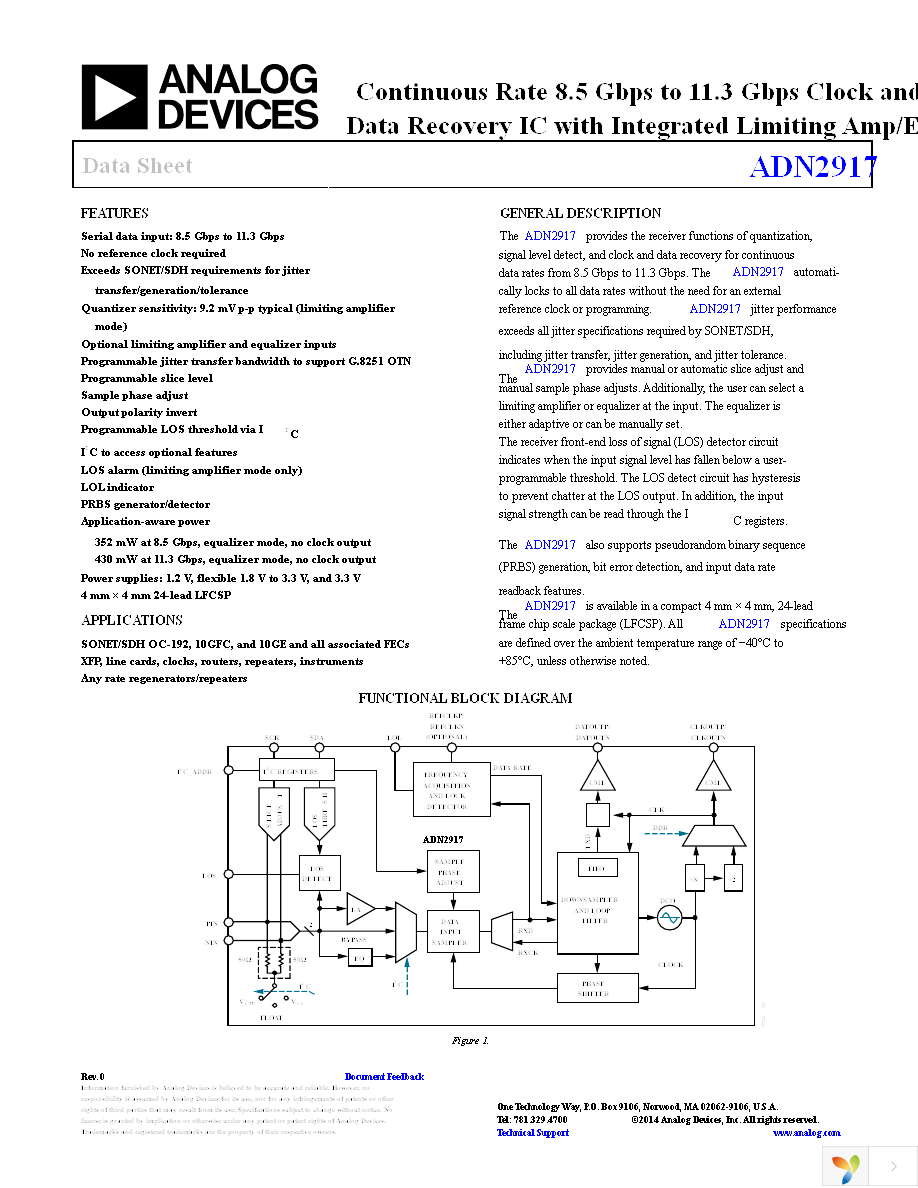 ADN2917ACPZ Page 1