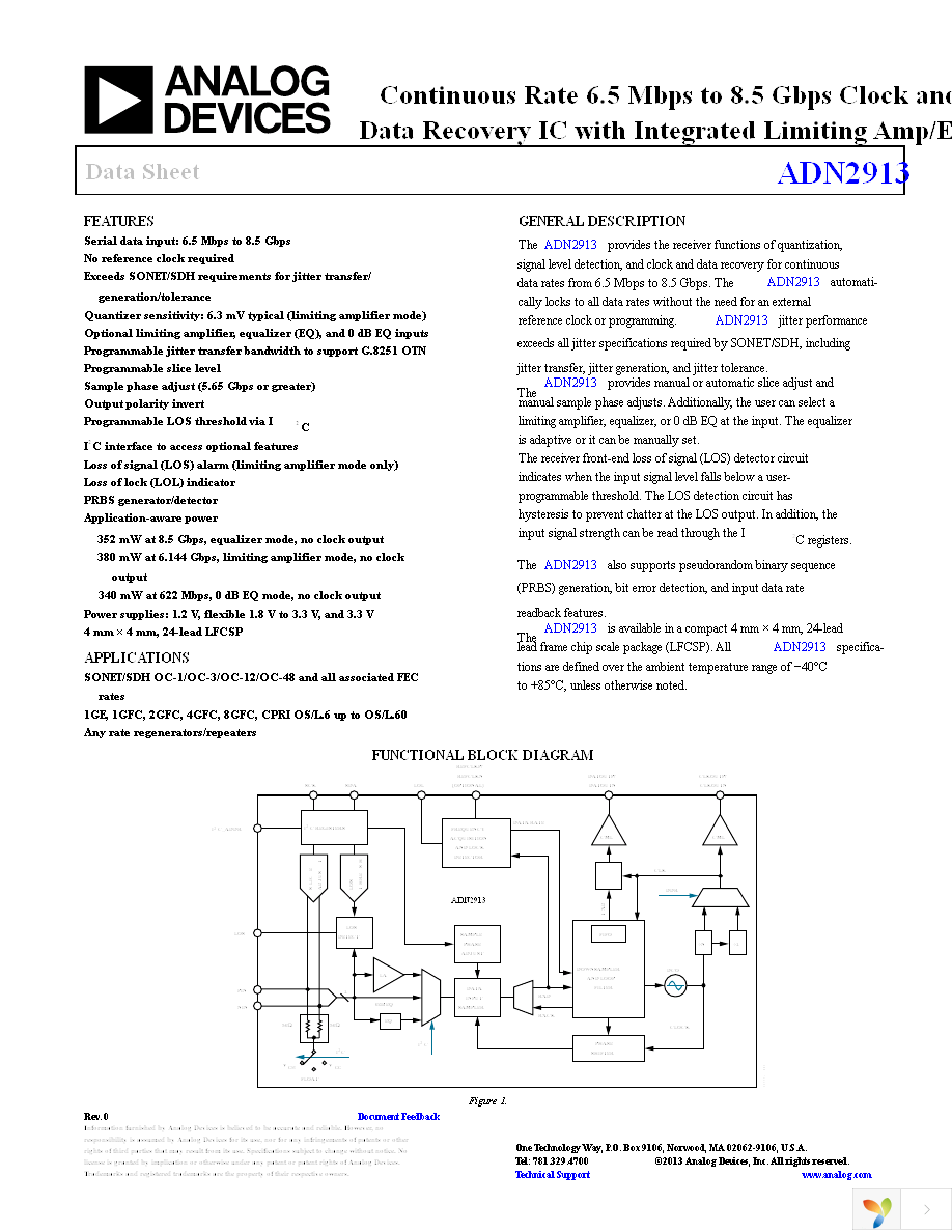 ADN2913ACPZ Page 1