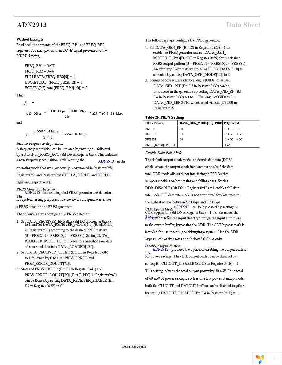 ADN2913ACPZ Page 28