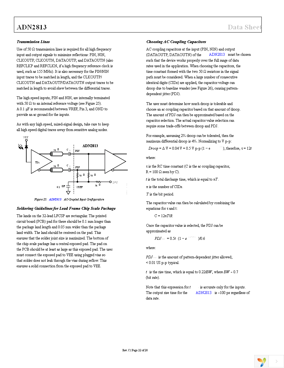 ADN2813ACPZ Page 22