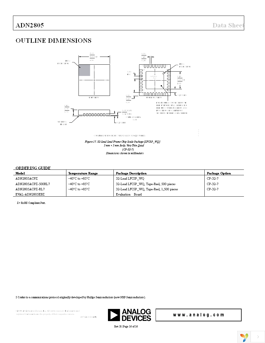 ADN2805ACPZ Page 16