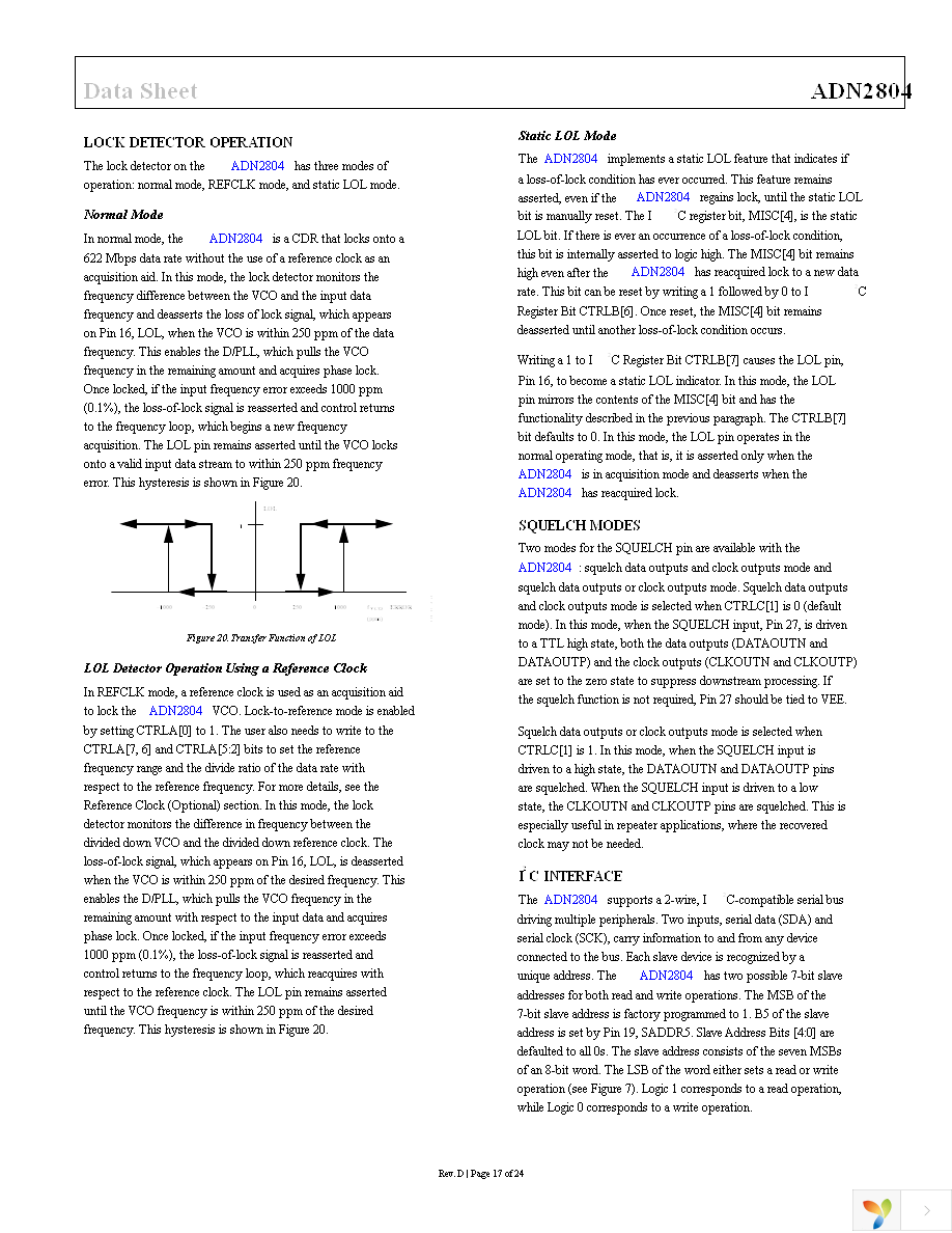 ADN2804ACPZ-RL7 Page 17