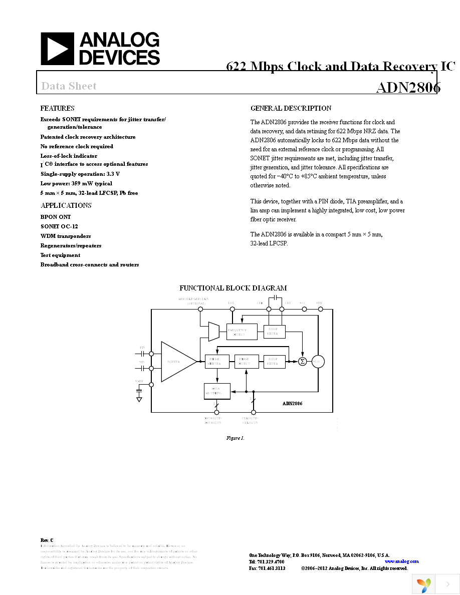 ADN2806ACPZ-RL7 Page 1