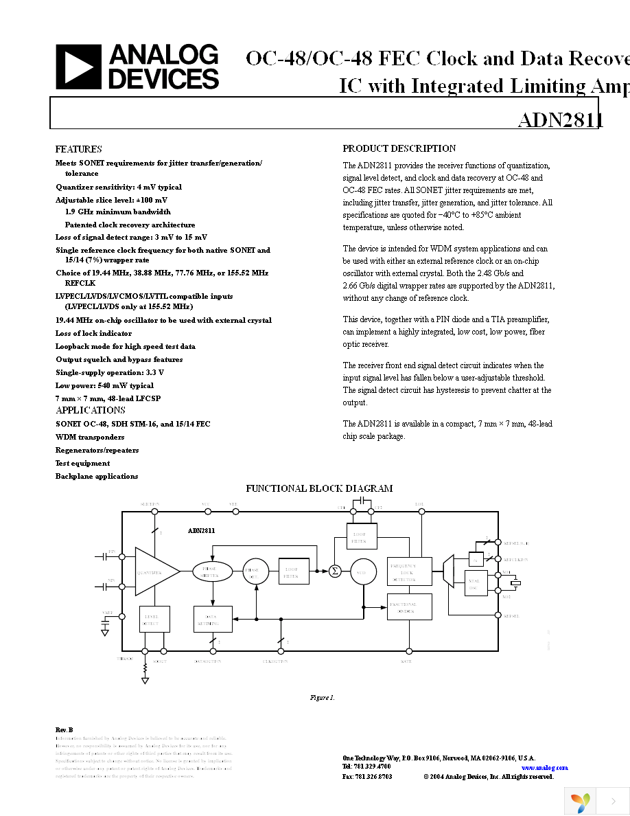 ADN2811ACPZ-CML Page 1